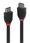 Lindy Black Line - Cavo HDMI con Ethernet - HDMI maschio a HDMI maschio - 3 m - tripla schermatura - nero - di forma rotonda, supporto 4K